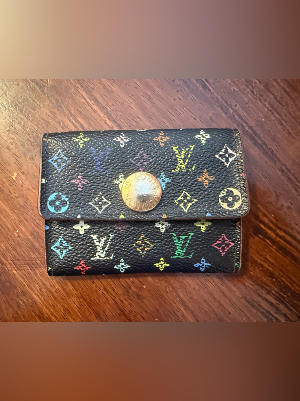 Louis Vuitton Black Murakami Monogram Cardholder